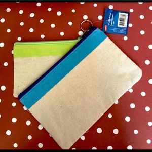 Two Canvas Zip Pouches😊